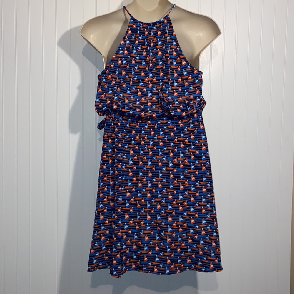 41 Hawthorn Nautical sailboat printed spring summer lightweight dress XL - Picture 10 of 11
